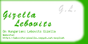 gizella lebovits business card